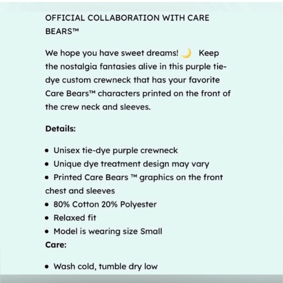 BSR by Samii Ryan care bear collab sweatshirt - Picture 6 of 6